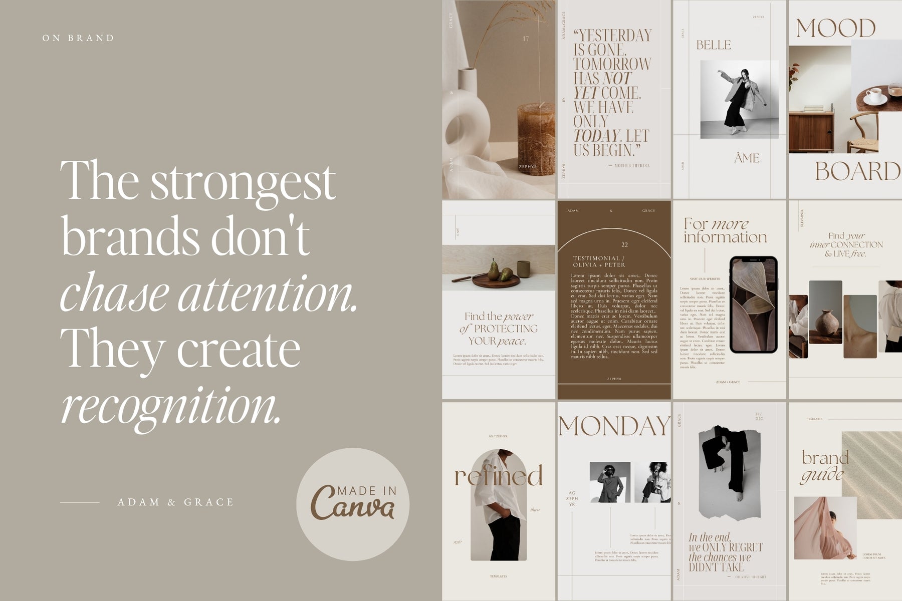 Strong brands create recognition, not just attention